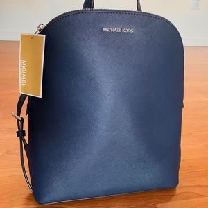 NWT MICHAEL KORS Navy Blue Leather Cindy Backpack